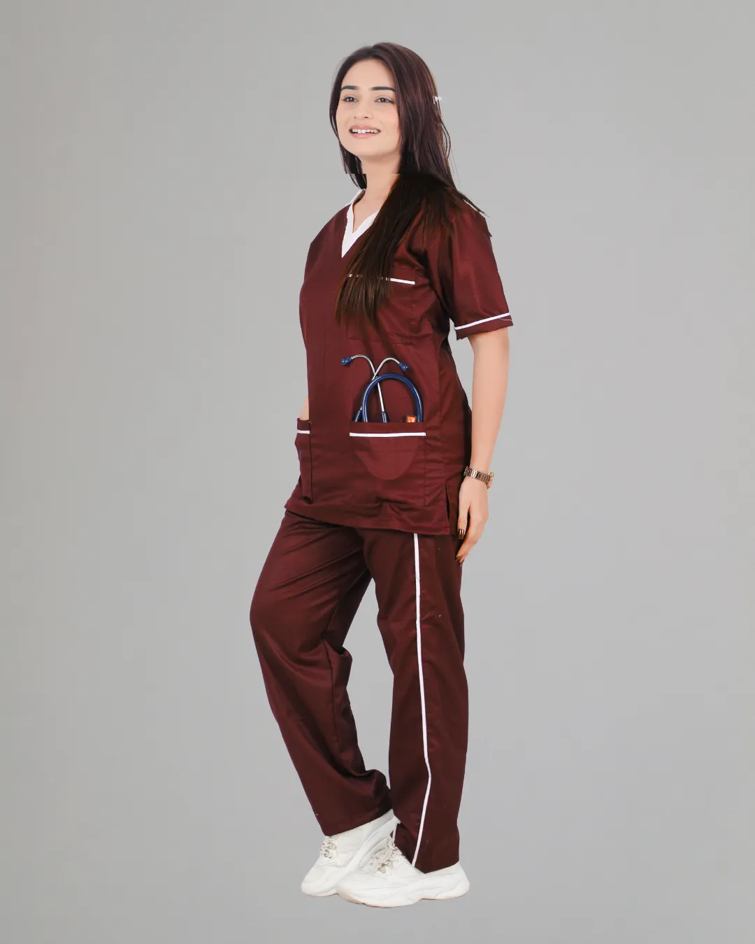 MedMaroon Scrub Set